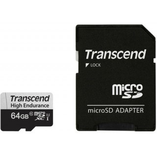 Transcend 64GB MicroSD U1 High Endurance Class10 +SD Adapter